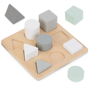 Fából készült kirakós - Szortírozó - Három figura