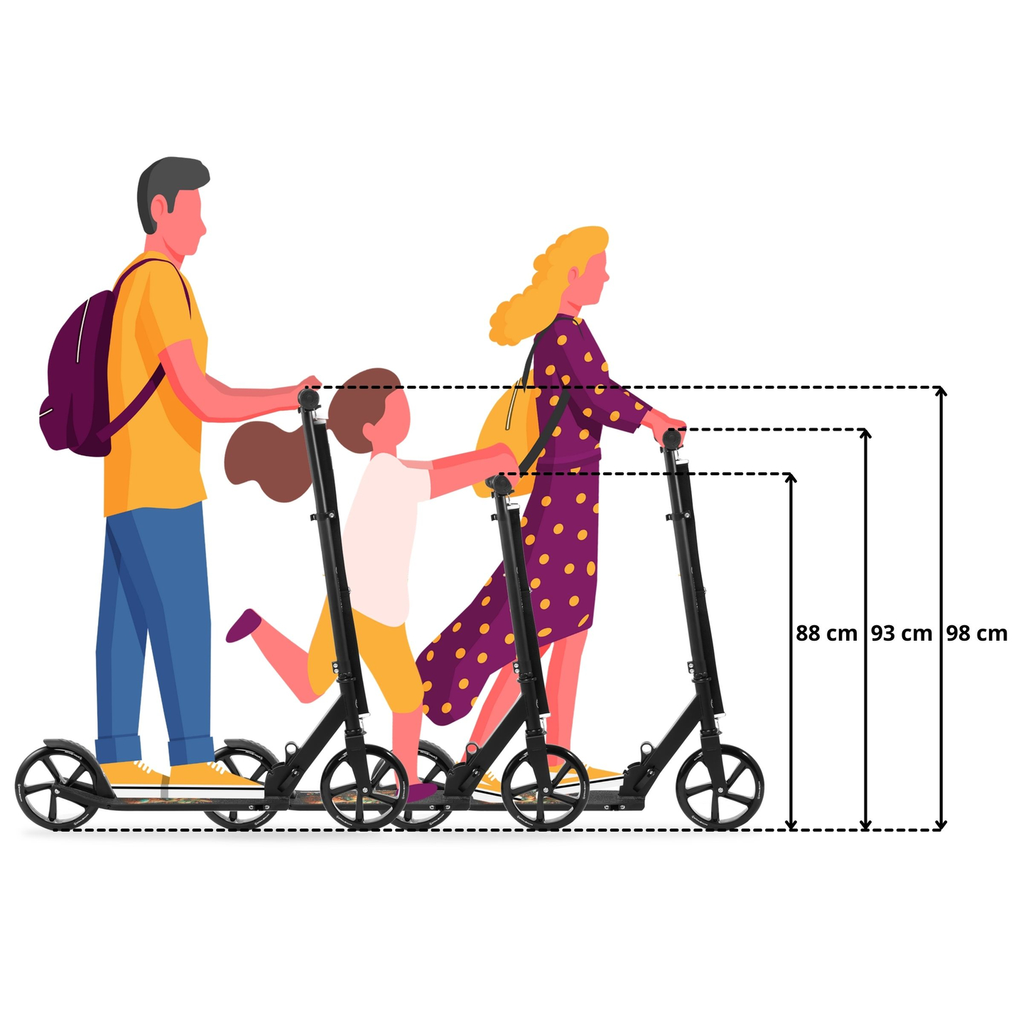 Kétkerekű városi robogó VIBE Black HyperMotion - 100kg