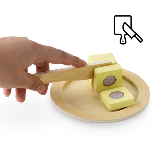 Fából készült kenyérpirító tartozékokkal