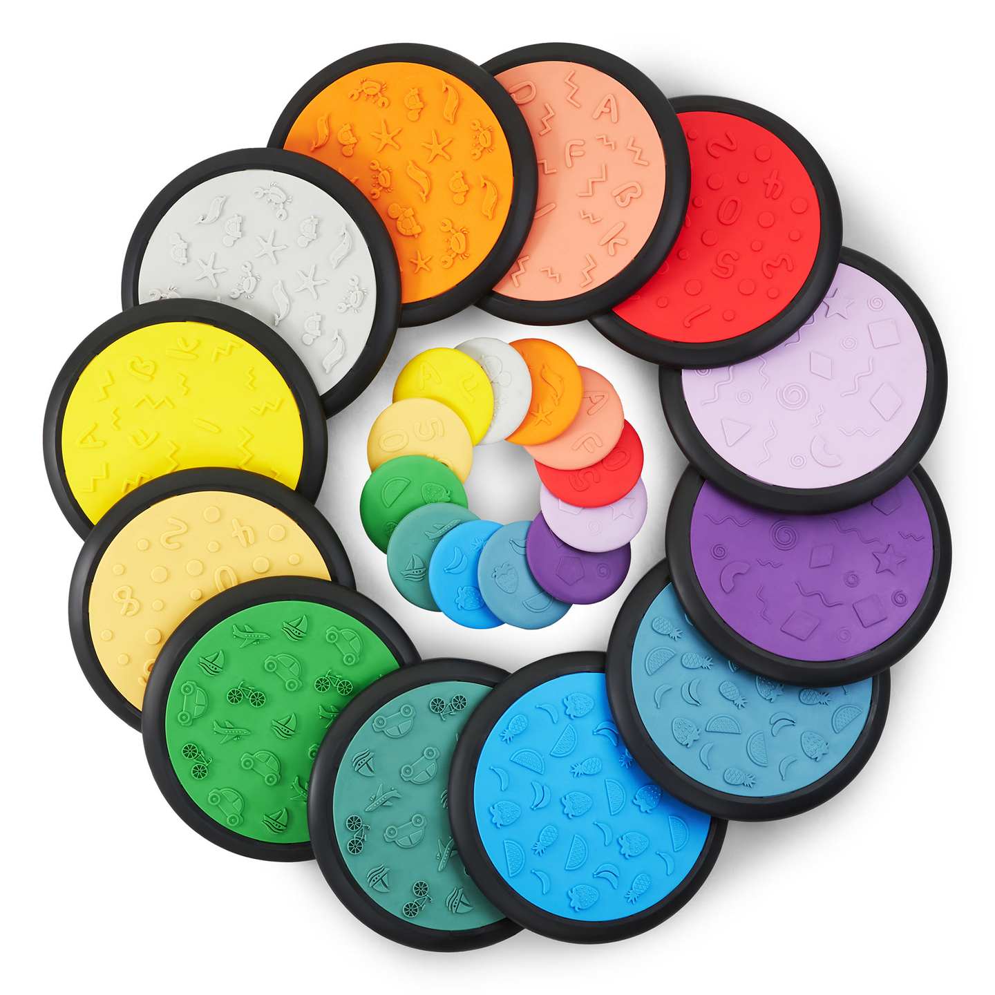 Színes szenzoros korongok gyerekeknek - 24 db