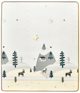 Kétoldalas habszőnyeg XXL - tekercs 1 CM (erdő és hegyek)