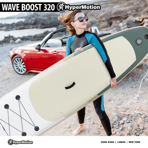 Felfújható SUP Stand Up Paddle deszka 320 cm lapáttal és üléssel - HyperMotion WAVE BOOST 320