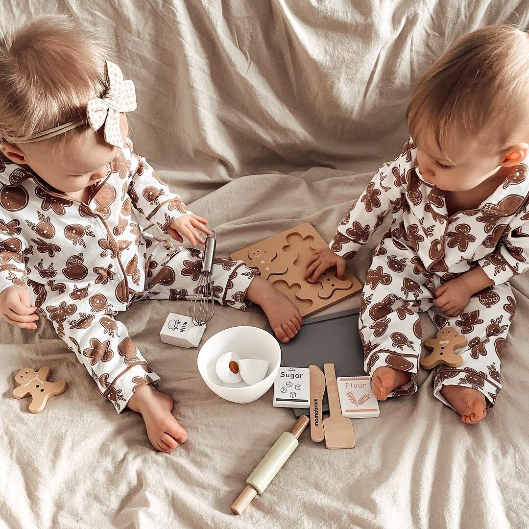 Fából készült mézeskalács készlet