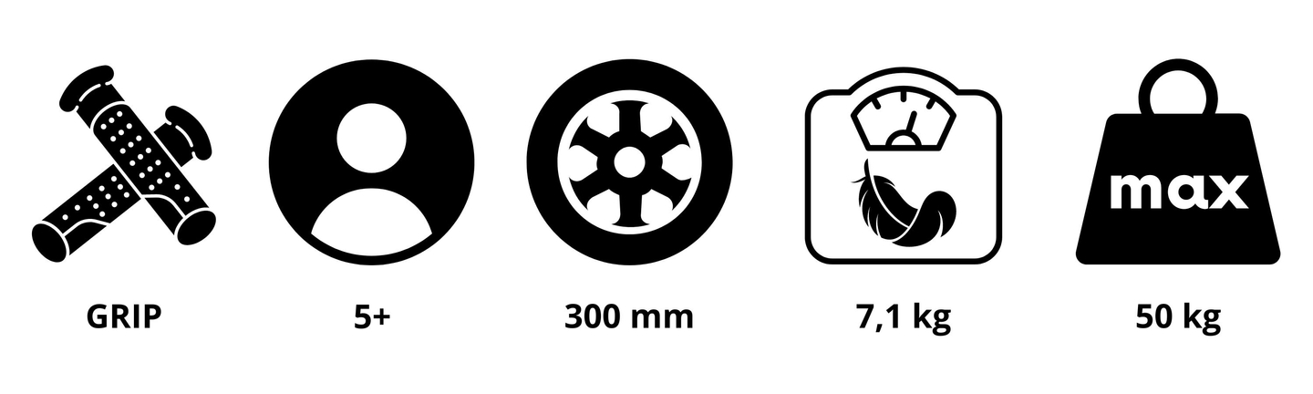 HyperMotion VIVA 12 roller (30cm-es pumpás kerekek) - fehér