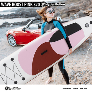 Felfújható SUP Stand Up Paddle deszka 320 cm lapáttal és üléssel - HyperMotion WAVE BOOST PINK 320