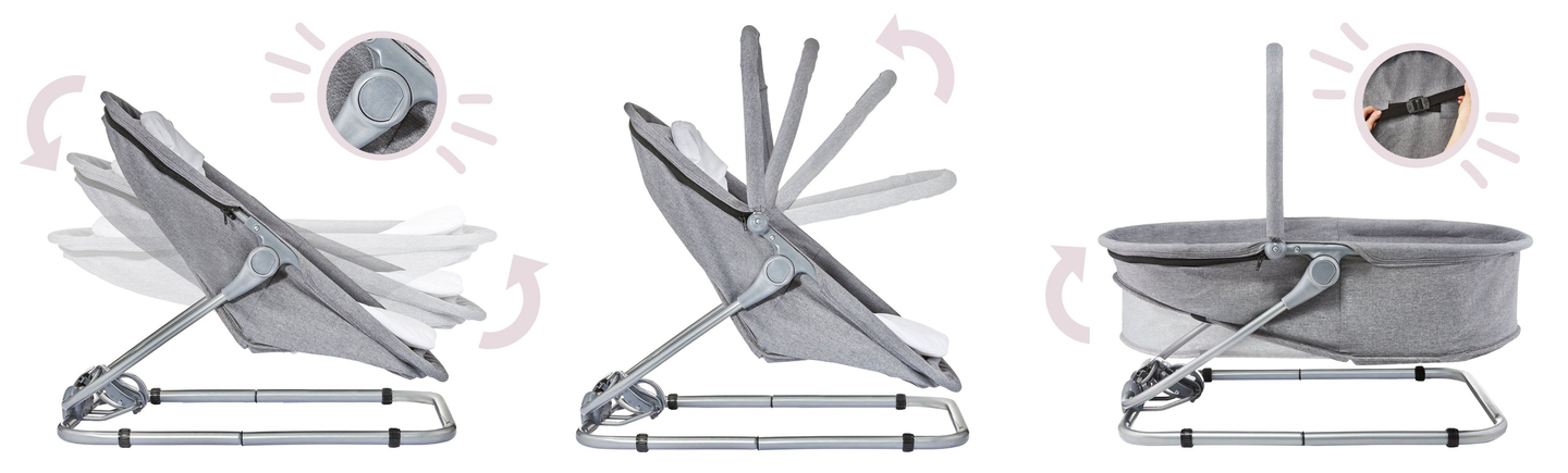 Fekvőágy + úszógumi + kiságy 3 az 1-ben - Moby-System MILA