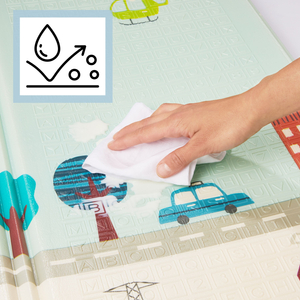 Kétoldalas habszőnyeg XXL - összecsukható 1 CM (hegyek és utak)