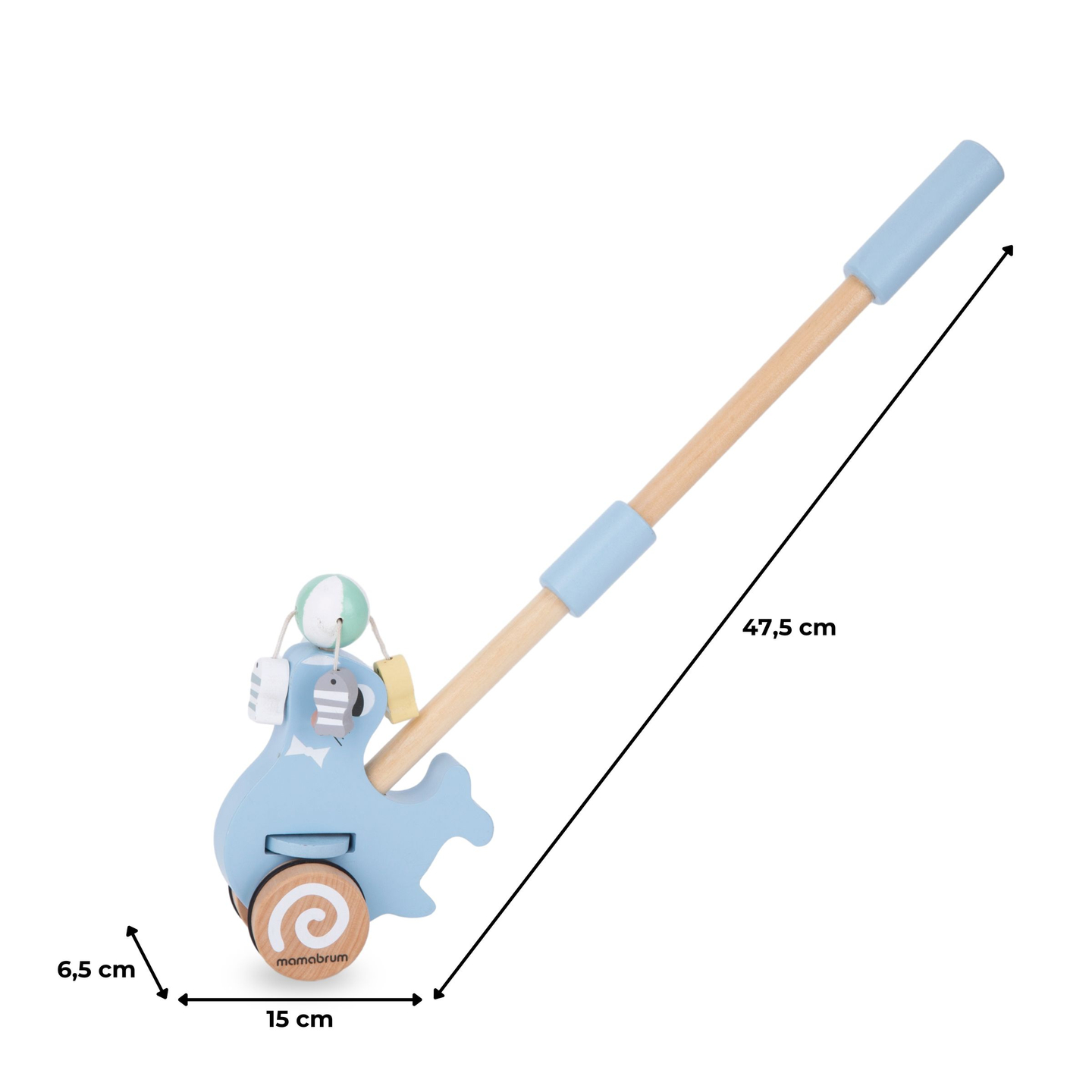 Fából készült pecsét nyomórúddal - tolókarral