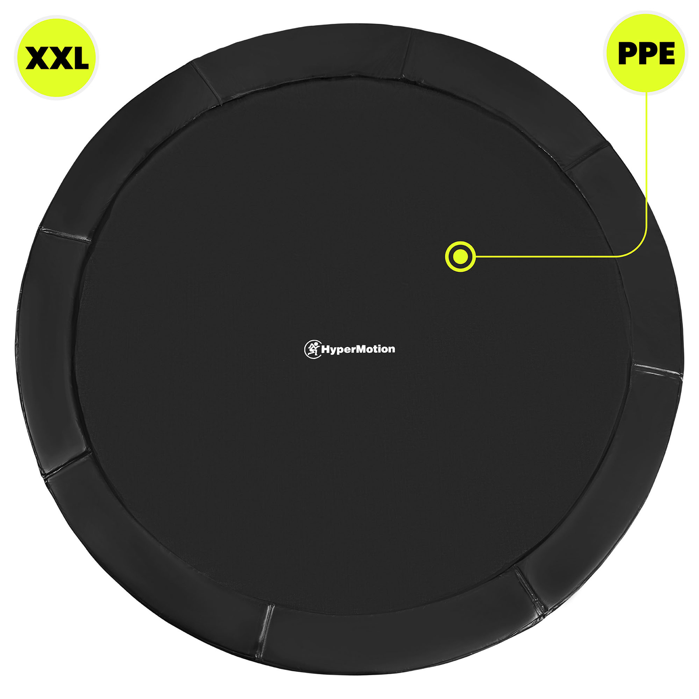 XXL kerti trambulin gyerekeknek HyperMotion - 366 cm 12FT - létrával és belső hálóval - otthonra és kertre - 150 kg max