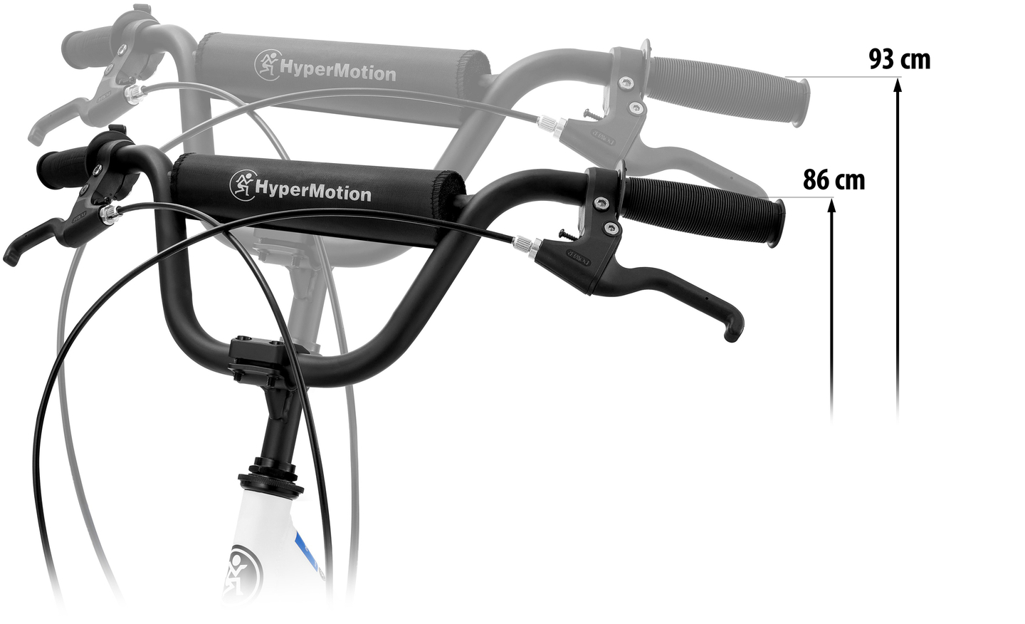 HyperMotion RIVA városi roller 50 cm-es és 40 cm-es felfújható kerekekkel