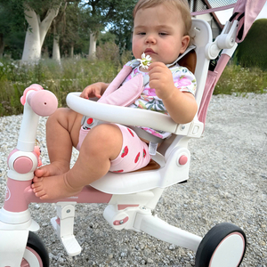 8in1 multifunkciós tricikli TOBI FOREST - rózsaszín