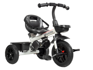 HyperMotion TOBI VECTOR háromkerekű - örökké tartó felfújható kerekek + tolórúd. Szín: világosszürke.