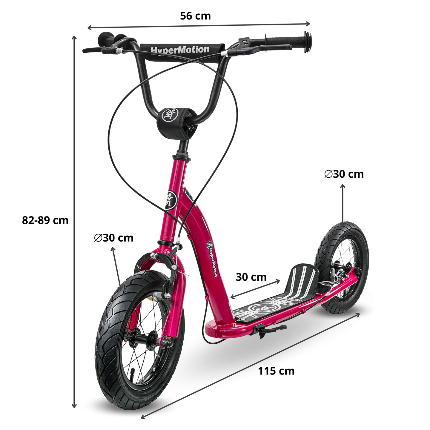 Scooter HyperMotion RUBY 12 (pumpált 30 cm-es kerekek) - fukszia/magenta