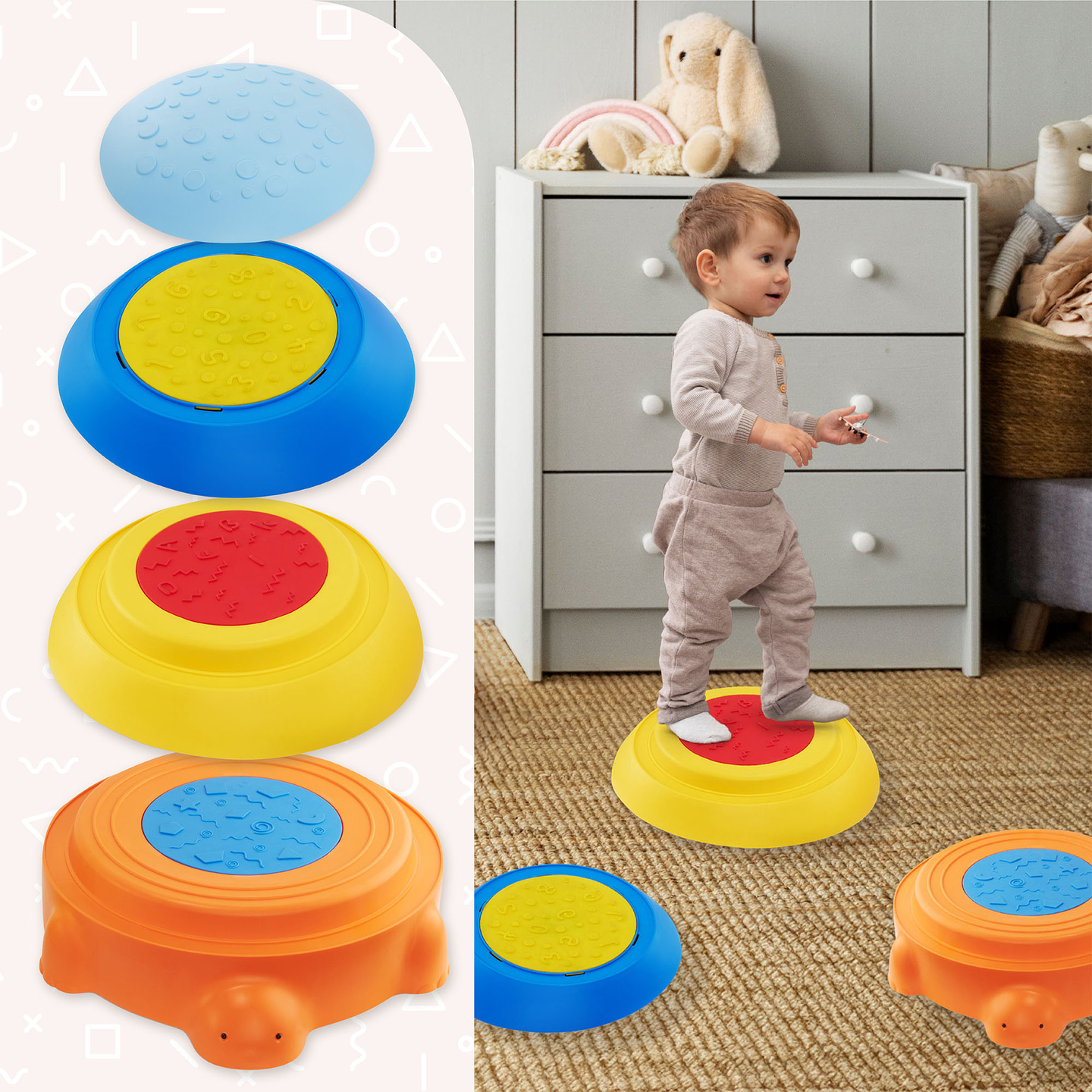 Érzékszervi tanösvény gyerekeknek - Színes teknős - Színes teknős