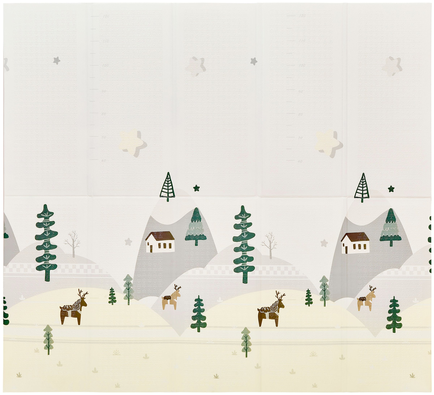 Kétoldalas habszőnyeg XXL - összecsukható 1 CM (hegyek és utak)