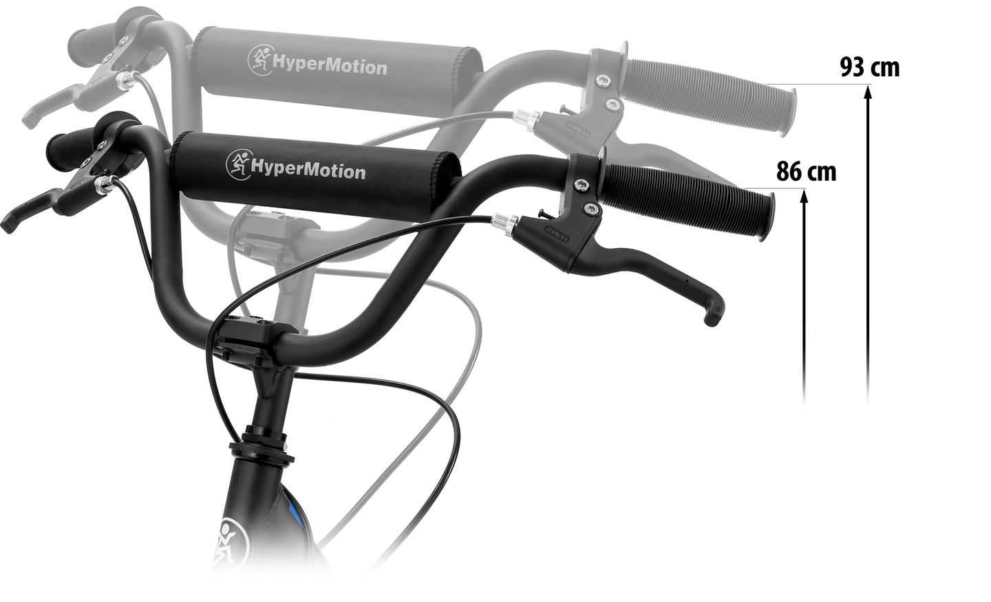 HyperMotion RIVA városi roller 50 cm-es és 40 cm-es felfújható kerekekkel