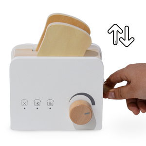 Fából készült kenyérpirító tartozékokkal