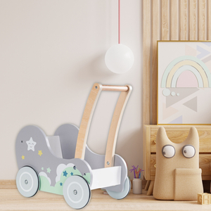 Fából készült babakocsi járókeret