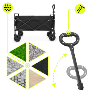 HyperMotion összecsukható strandkerekesszék - fekete, 80 kg