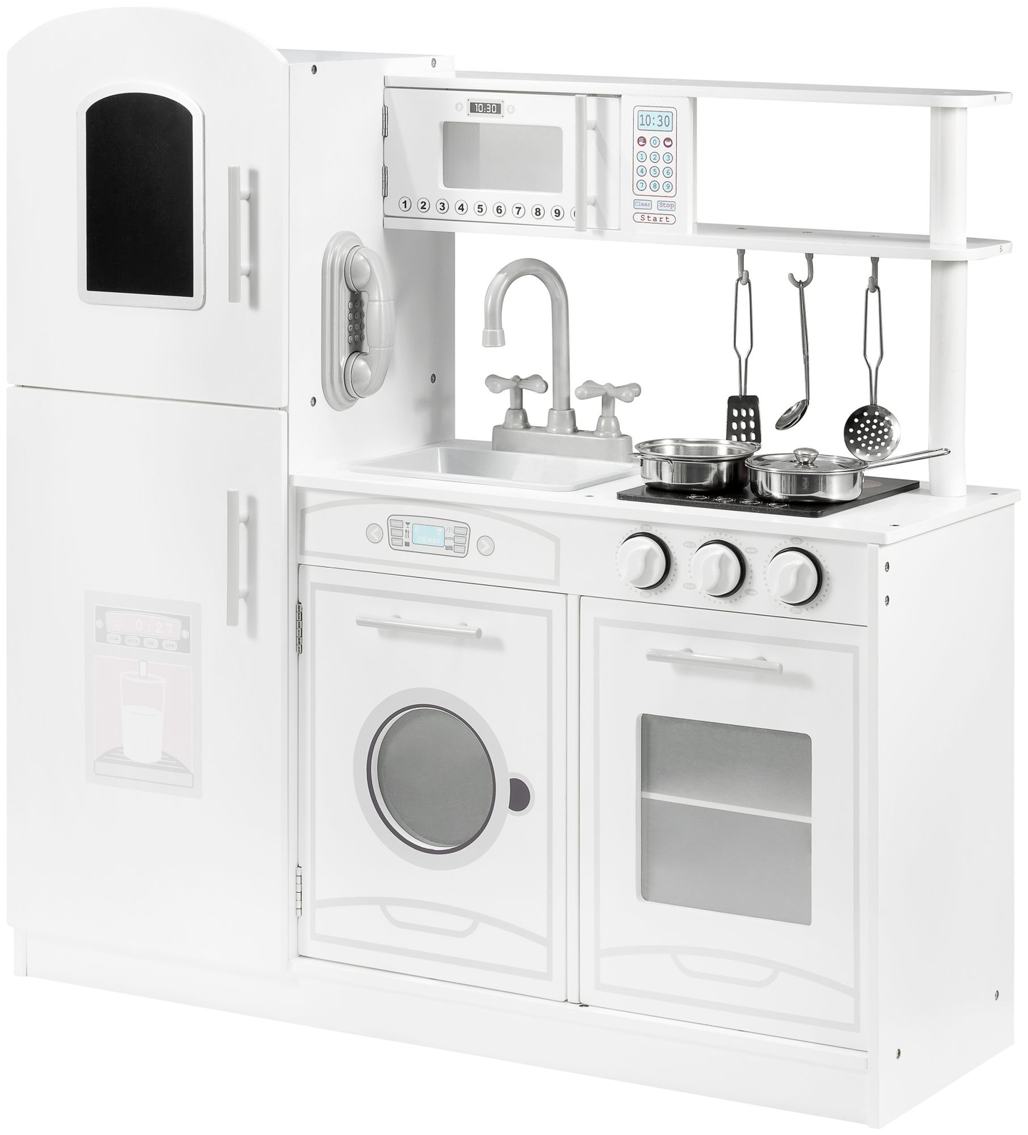 Nagy fa fehér konyhai kiegészítők és kötény