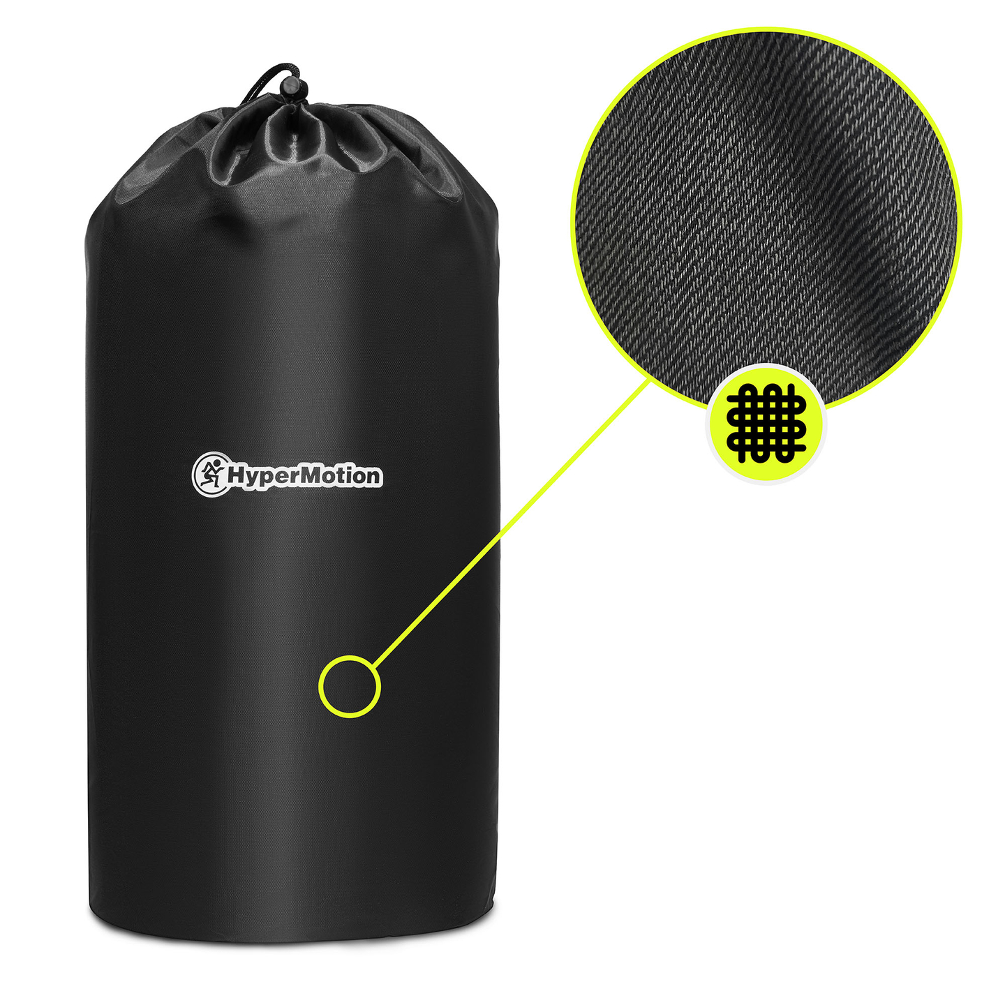 Nagy akupresszúrás szőnyeg párnával és huzattal - 130 cm HyperMotion szürke-menta