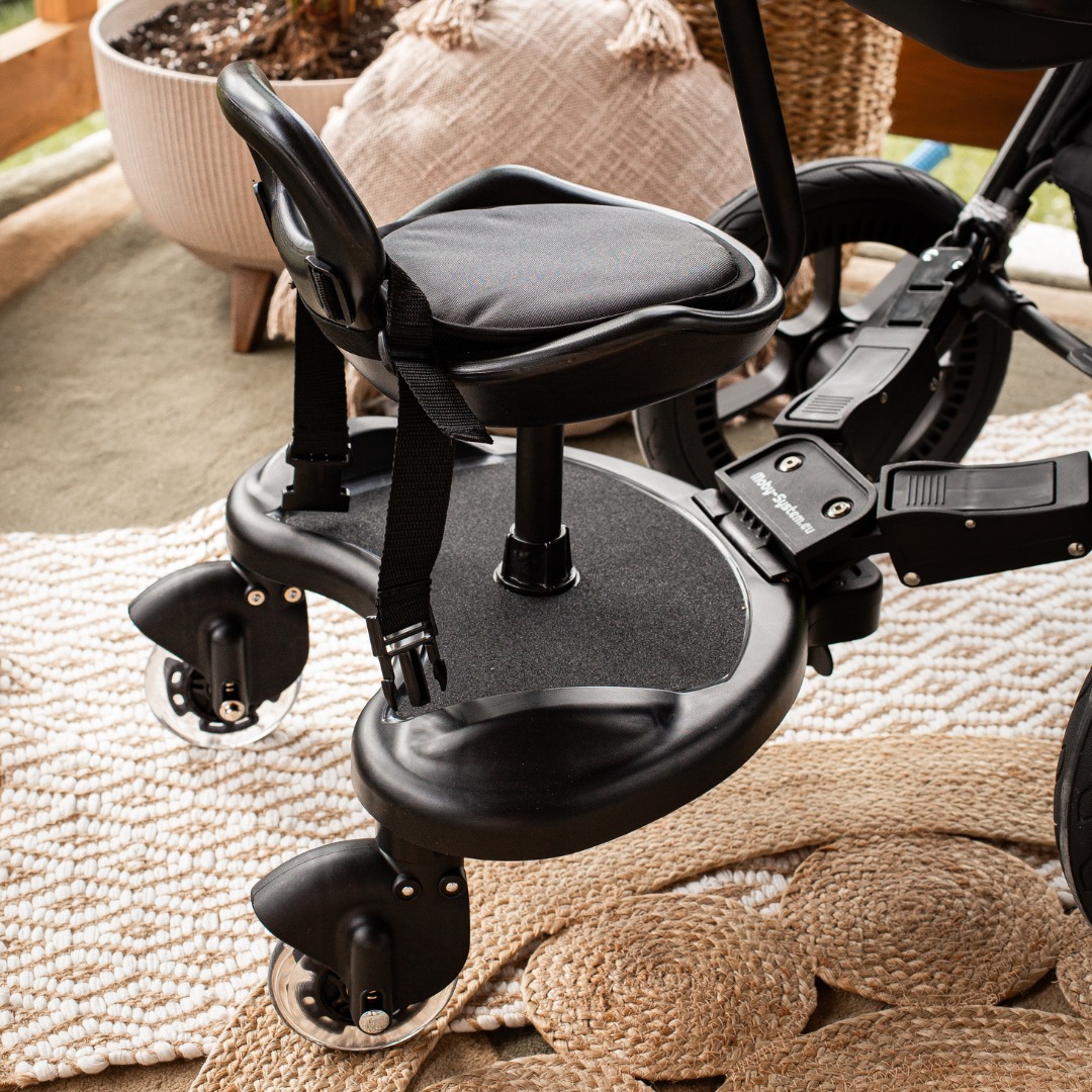 Babakocsira csatlakoztatható pótkocsi MR BUGGY - LED kerekek