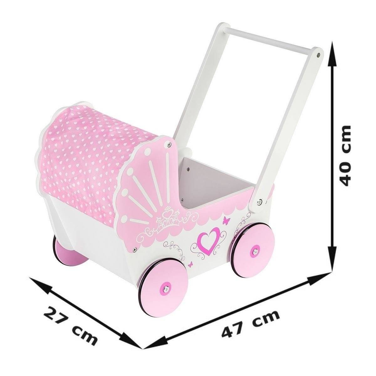 Fa játék babakocsi