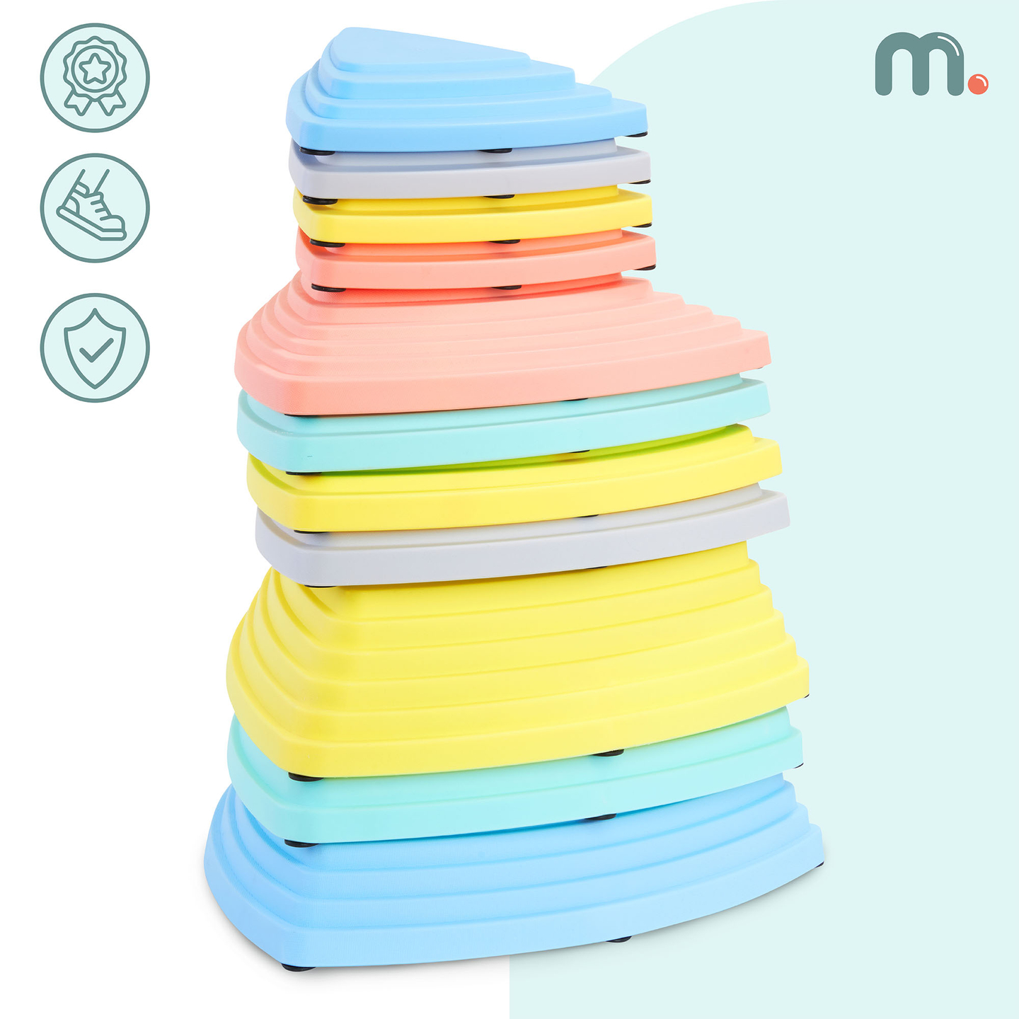 Színes kiegyenlítő kövek - 11 db