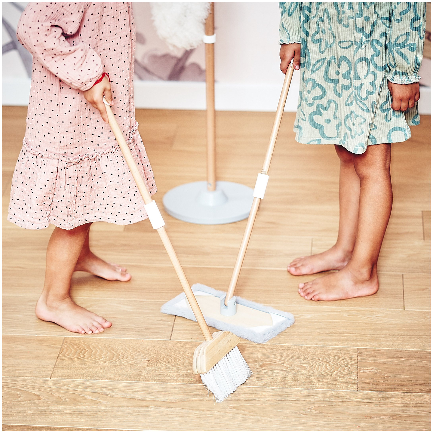 Fából készült tisztító készlet