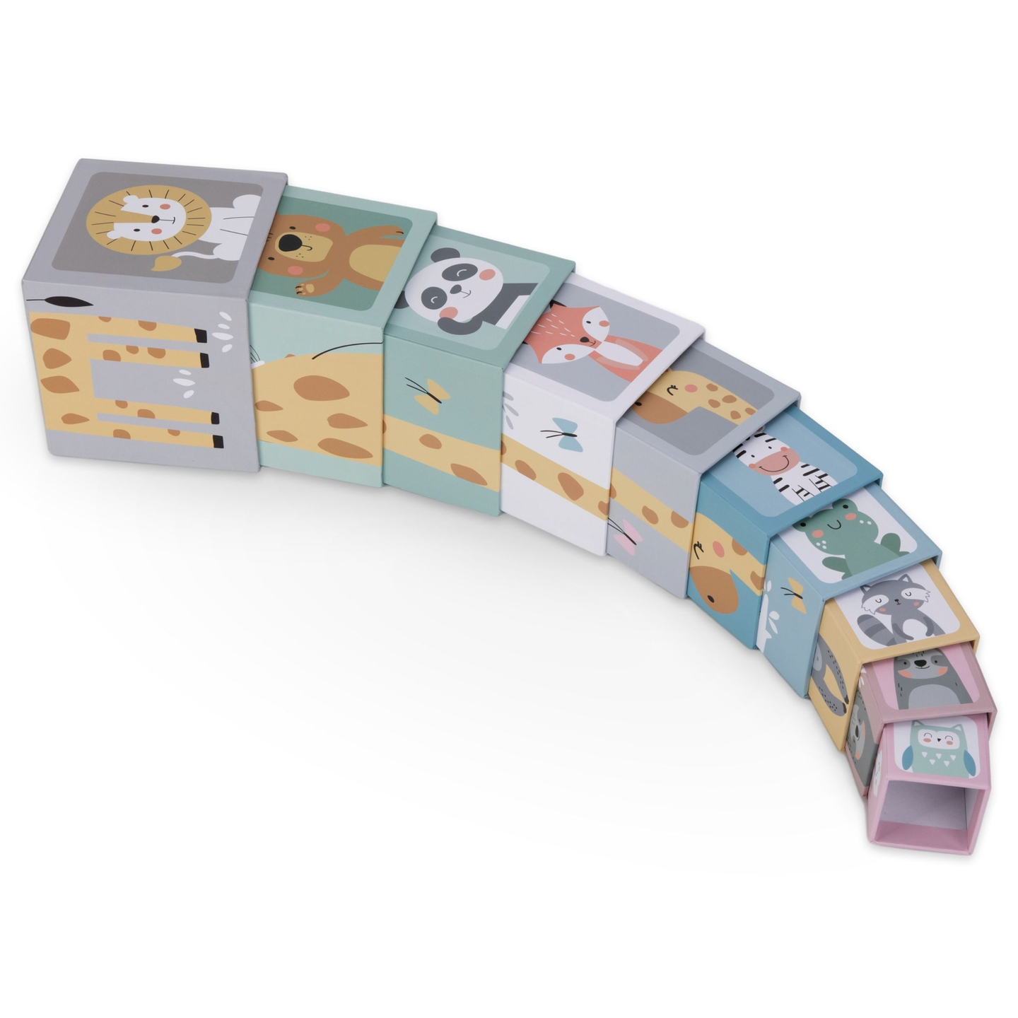 Gyerekeknek 10 darabos kirakós torony - számok és állatok