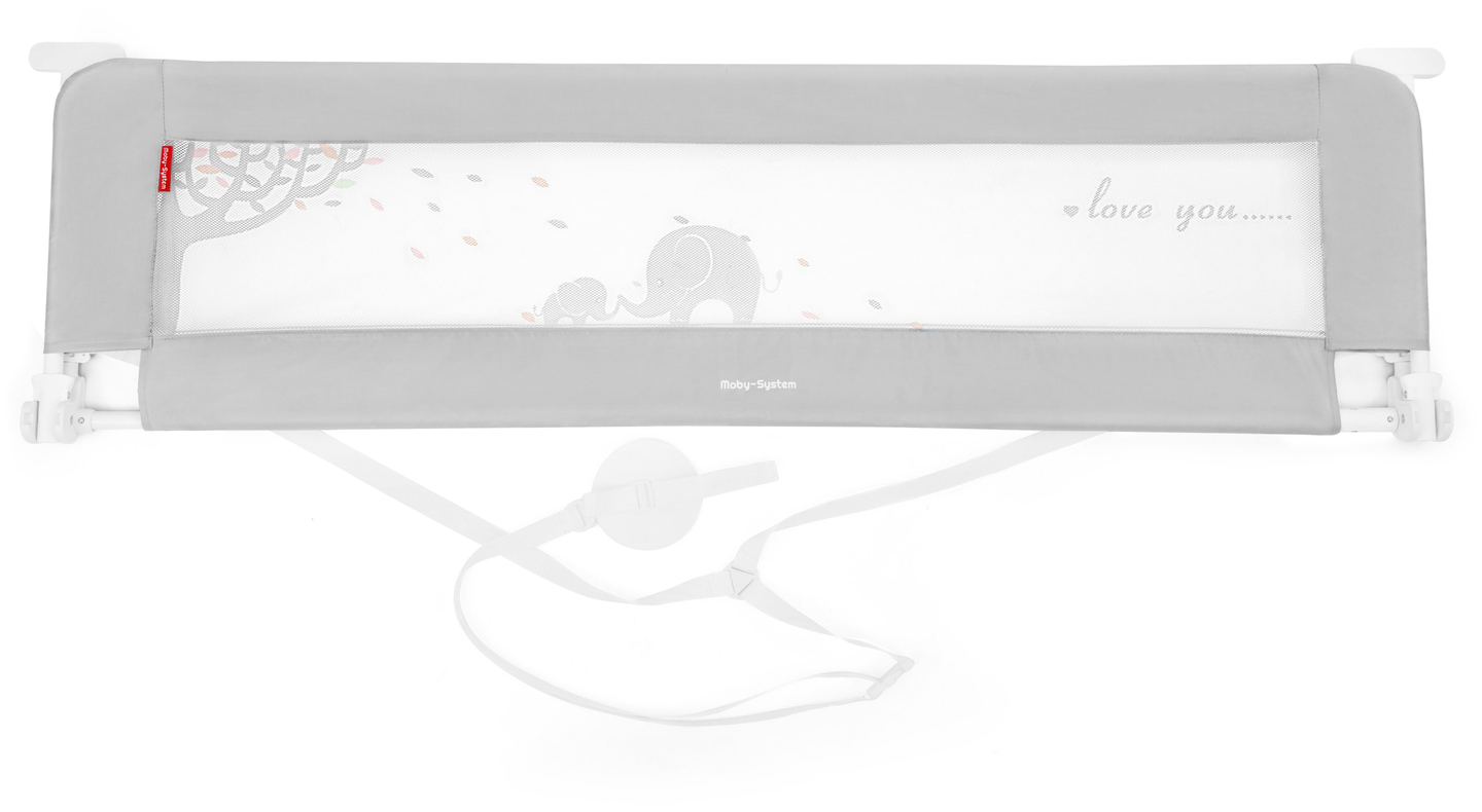 Biztonsági korlát az ágyhoz - ágyrács - szürke