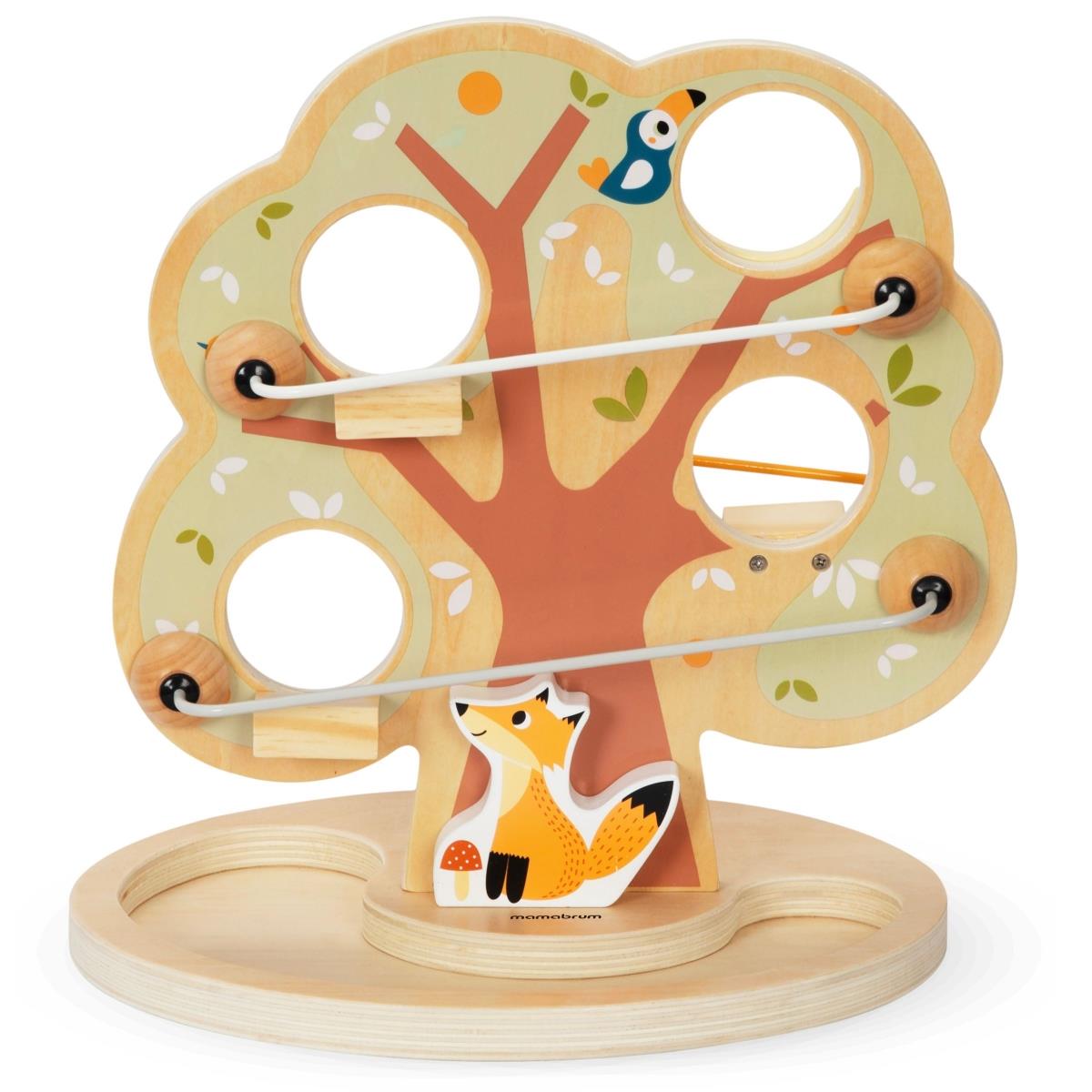 Fából készült golyós csúszdapálya - Zöld fa