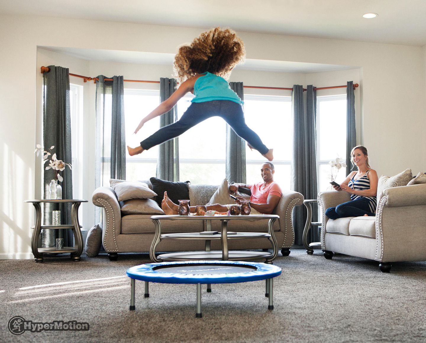 Mini trambulin gyerekeknek és felnőtteknek - 50kg-ig - 91cm - otthonra és kertbe