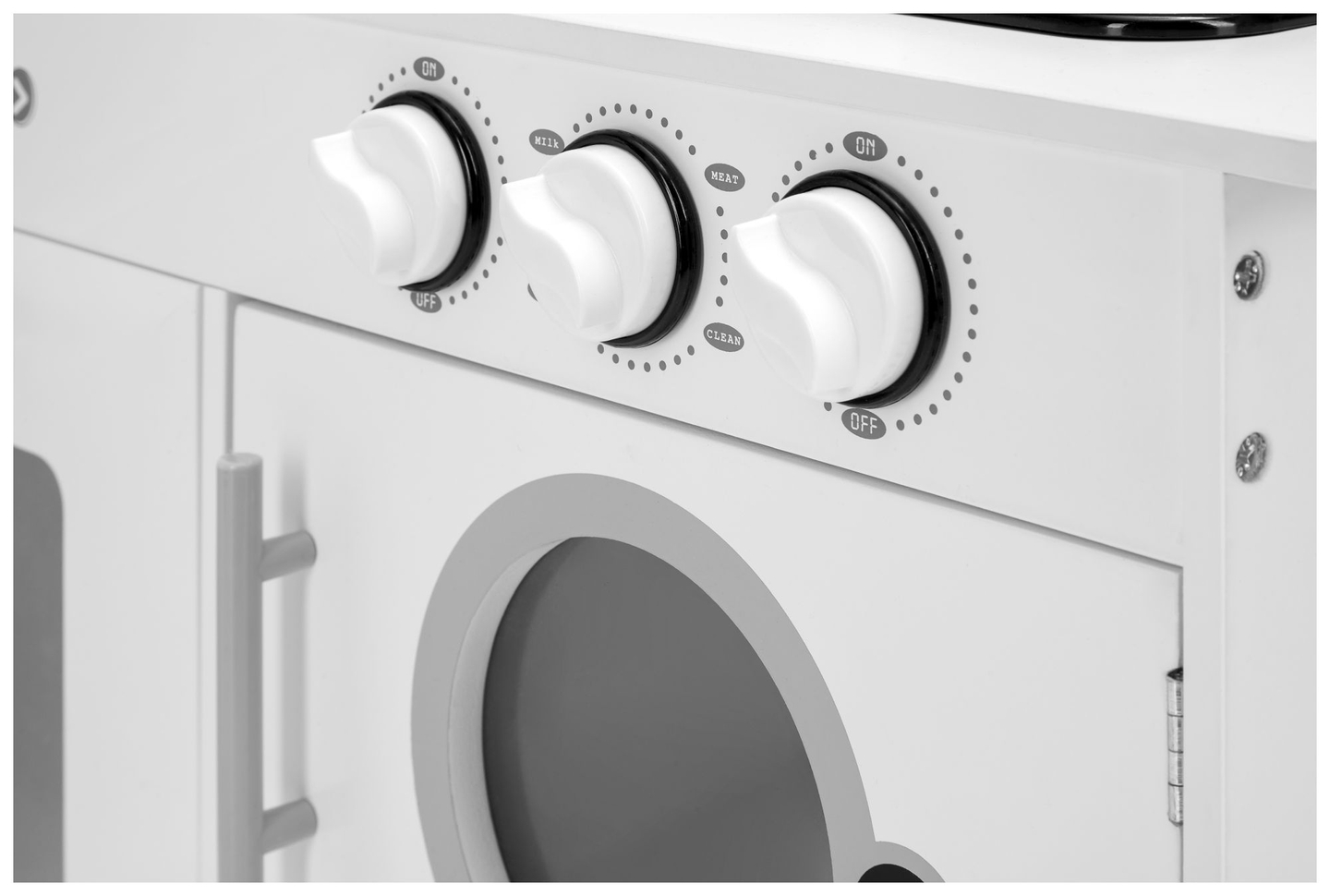 XXXL sarok fából készült konyha hűtőszekrénnyel, sütővel, mosógéppel, köténnyel és kiegészítőkkel