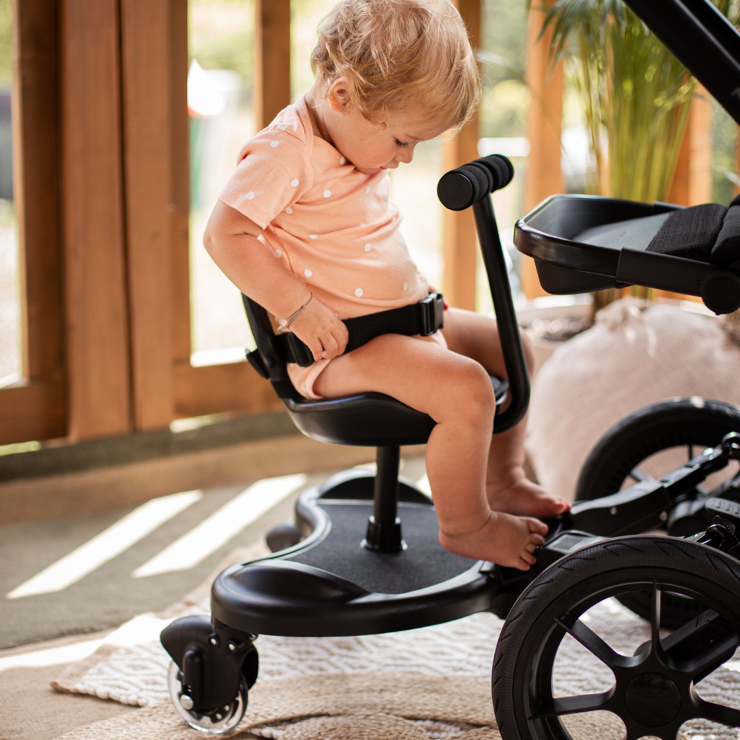 Babakocsira csatlakoztatható pótkocsi MR BUGGY - LED kerekek