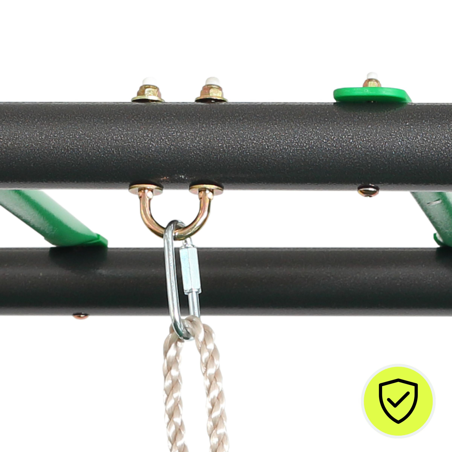 XXL acél kerti hinta - 2 ülés, létra, gimnasztikai trapéz