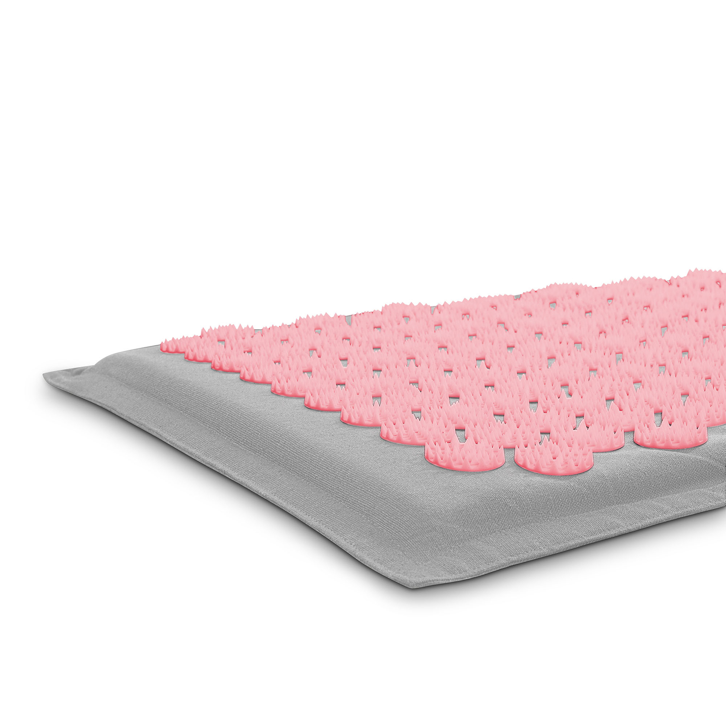 Öko vászon akupresszúrás szőnyeg kókuszrosttal és hajdinapárnával – 68 cm HyperMotion szürke és rózsaszín