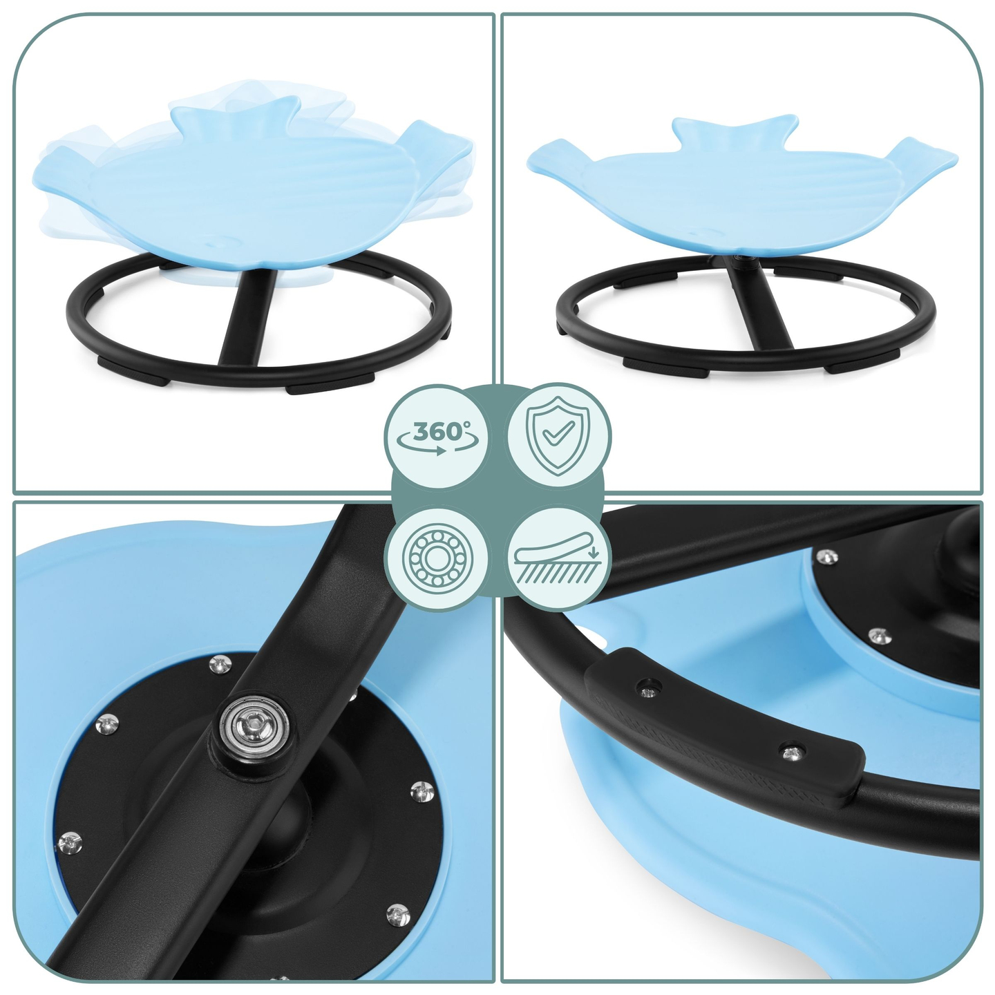 Mini körhinta gyerekeknek Hal - kék