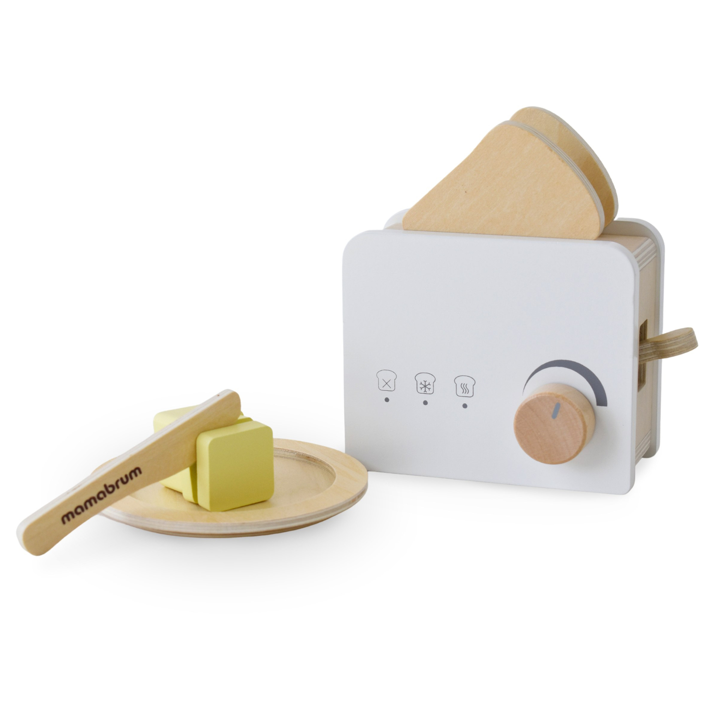 Fából készült kenyérpirító tartozékokkal