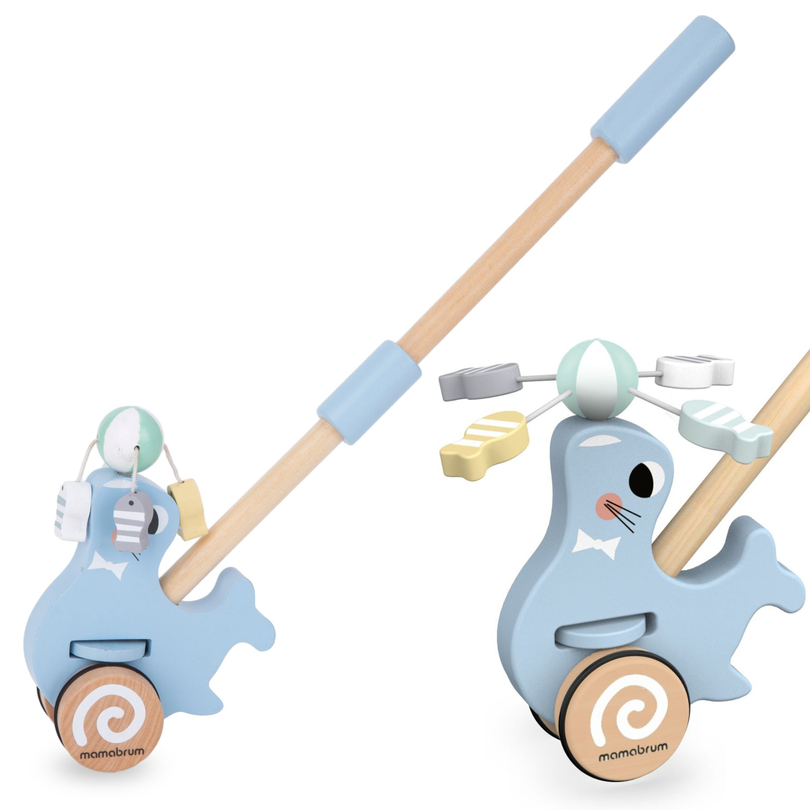 Fából készült pecsét nyomórúddal - tolókarral