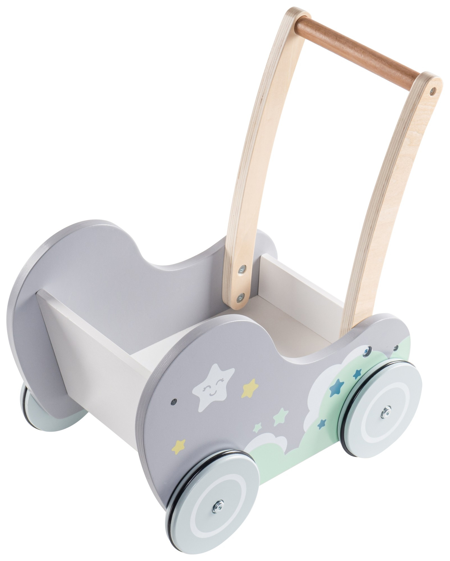 Fából készült babakocsi járókeret