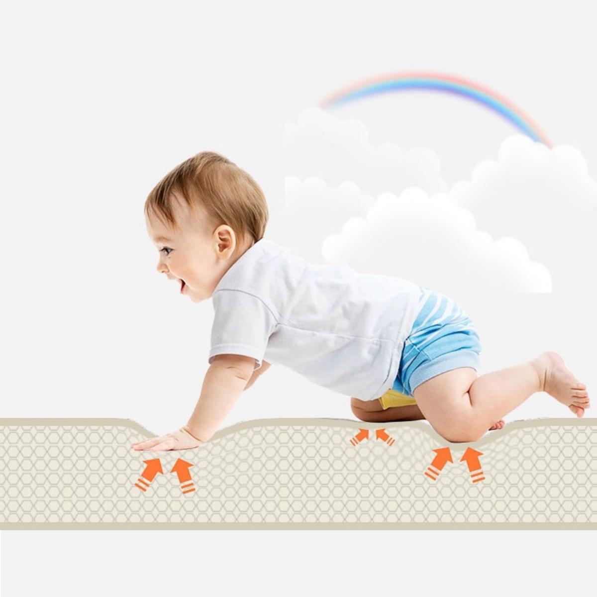 Kétoldalas összecsukható habszivacs szőnyeg 180 x 120 x 1cm - Egzotikus elefántok/finom szürke