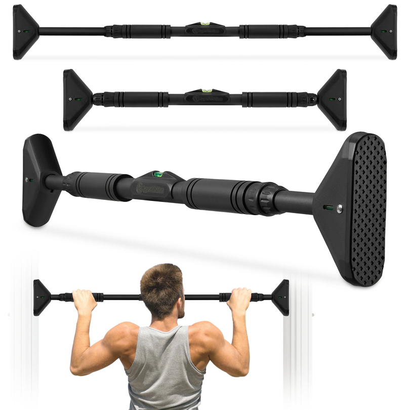 HyperMotion állítható húzódzkodó rúd 70–100 cm, 200 kg, fekete