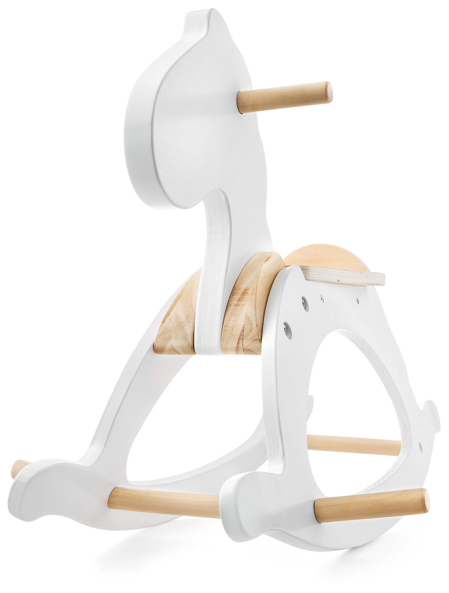 Fából készült hintaló - fehér - 12 hónapos kortól.