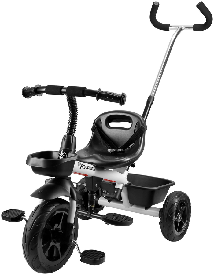 HyperMotion TOBI VECTOR háromkerekű - örökké tartó felfújható kerekek + tolórúd. Szín: világosszürke.