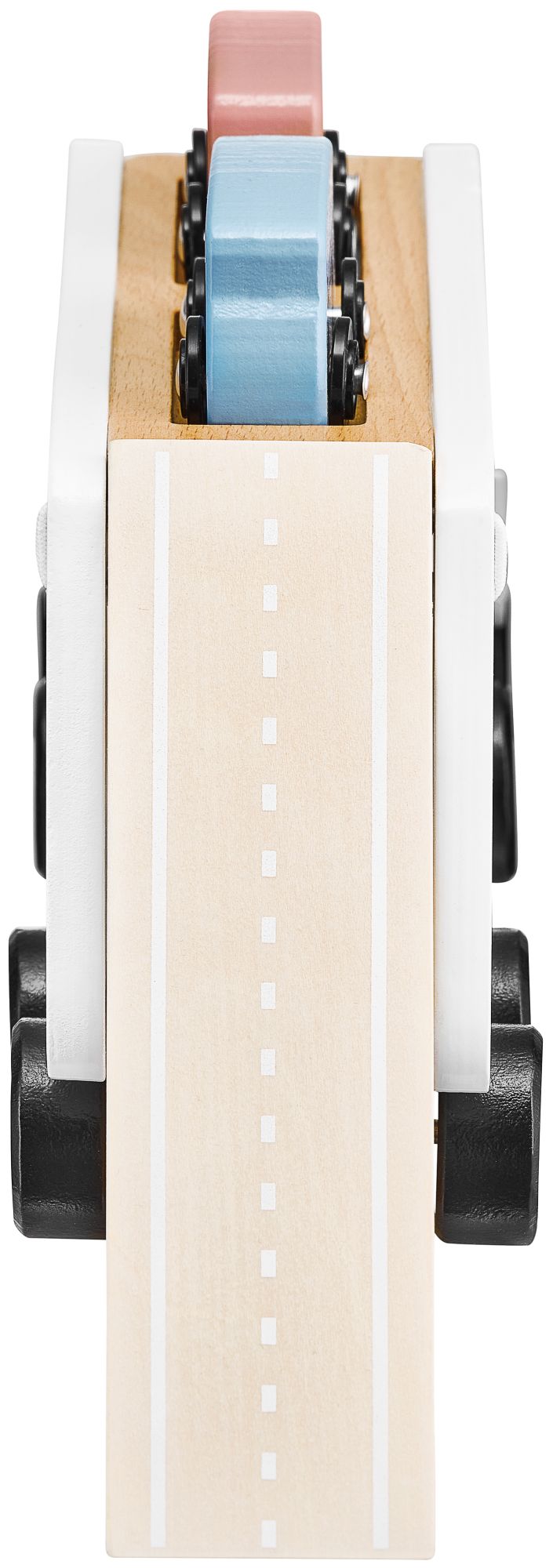 Fából készült teherautó-utánfutó 4 autóval