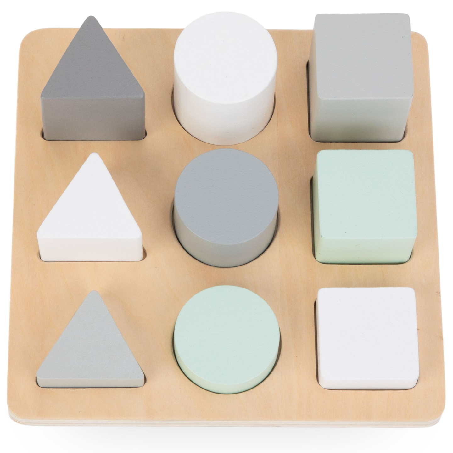 Fából készült kirakós - Szortírozó - Három figura