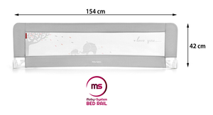 Biztonsági korlát az ágyhoz - ágyrács - szürke