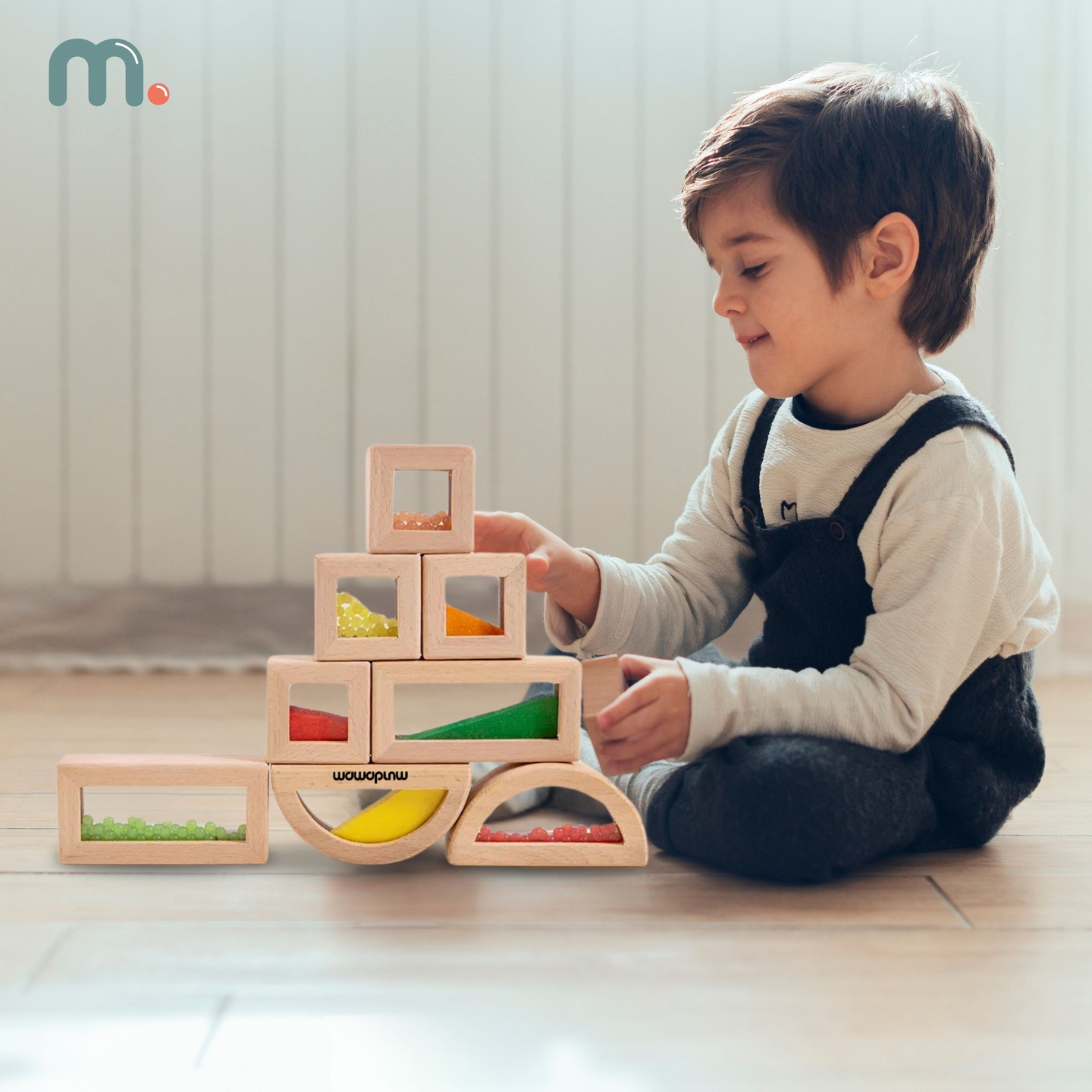 Különböző töltelékkel ellátott érzékelő blokkok készlete - 15 db