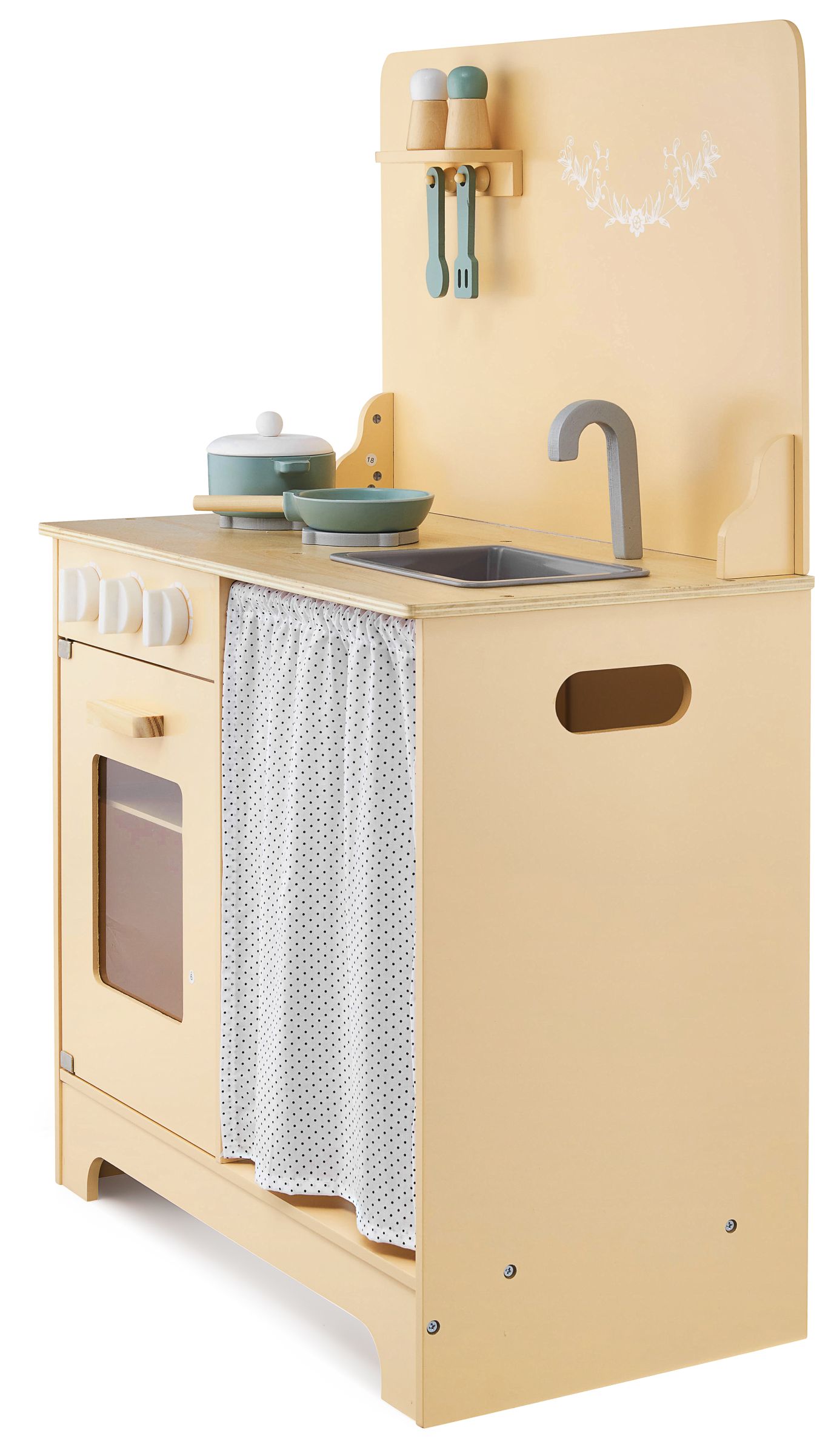 Fakonyha köténnyel, kiegészítőkkel és LED világítással